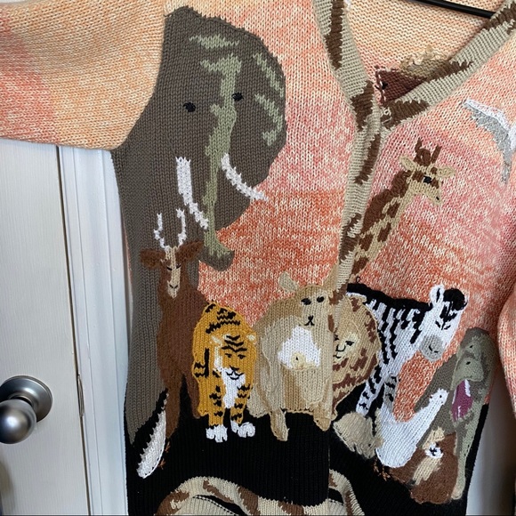 STORYBOOK KNITS vintage zoo Noah’s Ark sweater - Picture 4 of 16